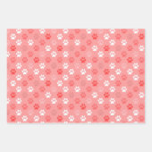 Feuille De Papier Cadeau Empreintes de pattes d'animaux de compagnie (Devant 2)