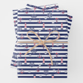 Feuille De Papier Cadeau En Bord De Mer Motif (En situation)