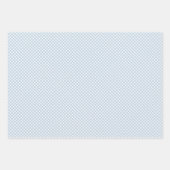 Feuille De Papier Cadeau En vichy bleu mignon et points simple bébé classiq (Devant)