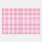 Feuille De Papier Cadeau En vichy classique Fuchsia (Devant 3)
