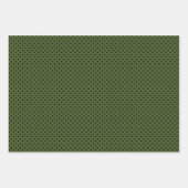 Feuille De Papier Cadeau En vichy classique traditionnel rouge vert noir bl (Devant 3)
