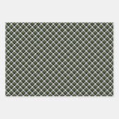 Feuille De Papier Cadeau En vichy classique traditionnel rouge vert noir bl (Devant 3)