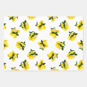 Feuille De Papier Cadeau En vichy jaune citron (Devant 3)