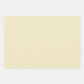 Feuille De Papier Cadeau En vichy jaune mignon et points simple bébé classi (Devant)
