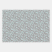 Feuille De Papier Cadeau En vichy mignon poigné Motif Ladybug (Devant)