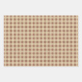 Feuille De Papier Cadeau En vichy Rose rouillé (Devant 3)