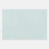 Feuille De Papier Cadeau En vichy turquoise et points simple classique (Devant)