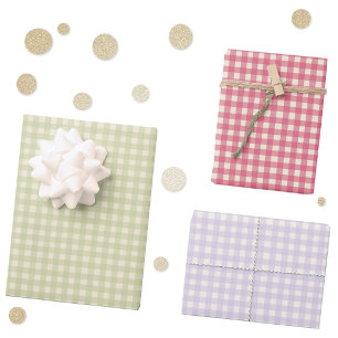 Feuille De Papier Cadeau en vichy Vérifier la main prélevée assez jolie