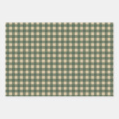Feuille De Papier Cadeau En vichy vert clair (Devant)