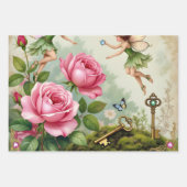 Feuille De Papier Cadeau Enchanted Flroral Fairies Garden (Devant 3)