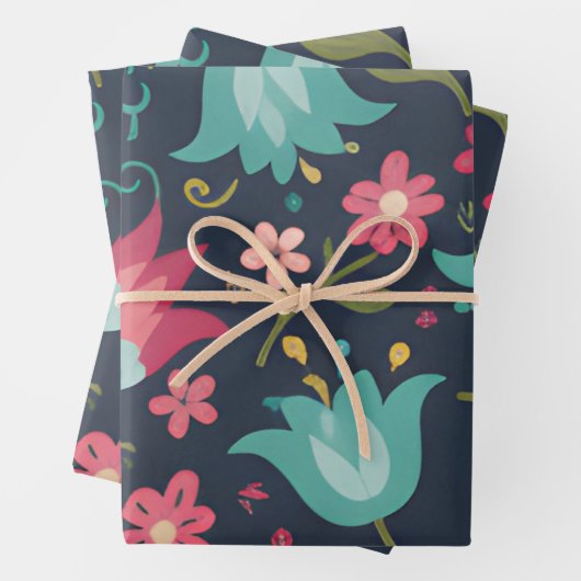 Feuille De Papier Cadeau Enchanted Midnight Garden Bell Flower (En situation)