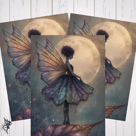 Feuille De Papier Cadeau Enchanted Moonlight Fairy Watercolor Fantasy
