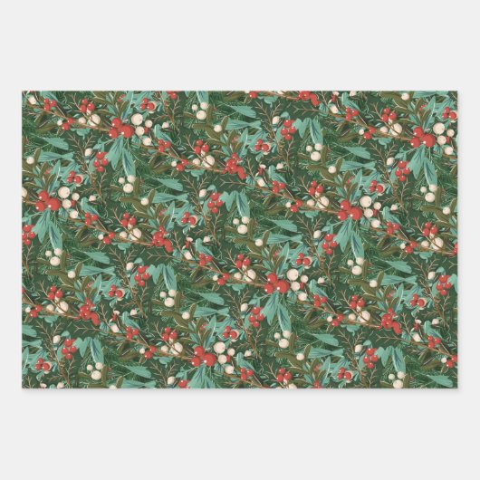 Feuille De Papier Cadeau Enchanter Classic Élégance Noël (Devant 3)