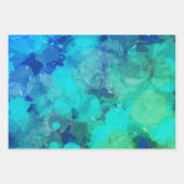 Feuille De Papier Cadeau Encre Abstraite d'alcool bleu violet Abstraite (Devant)