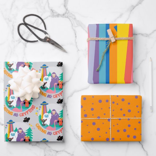 Feuille De Papier Cadeau Enfant Cryptide (Recto)