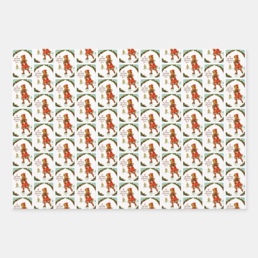 Feuille De Papier Cadeau Enfant Iceskate (Devant)