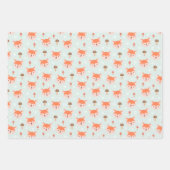 Feuille De Papier Cadeau Enfants Jote Cartoon Fox Visite Champignons (Devant 3)