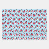 Feuille De Papier Cadeau Enfants Jouer des pingouins Noël (Devant)