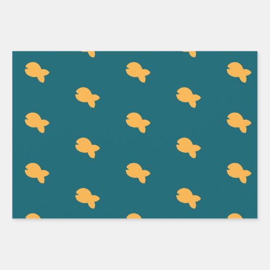 Feuille De Papier Cadeau Enfants sarcelles Poisson (Devant 2)
