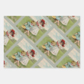 Feuille De Papier Cadeau Enfants victoriens (Devant 3)