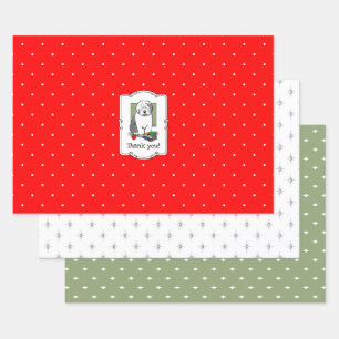 Feuille De Papier Cadeau Enseignant de l'école Vieux chien de mouton anglai