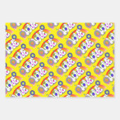 Feuille De Papier Cadeau Ensemble 3 Rainbow Love (Devant 3)