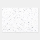 Feuille De Papier Cadeau Ensemble cadeau d'aquarelle bleu d'hiver (Devant)