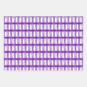 Feuille De Papier Cadeau Ensemble cadeau - Fils tissés en violet (Devant)