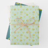 Feuille De Papier Cadeau Ensemble cadeau Marigold & Daisy (En situation)