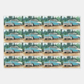 Feuille De Papier Cadeau Ensemble d'art Chevy 1956 (Devant)