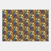 Feuille De Papier Cadeau Ensemble d'art pour chiens (Devant)