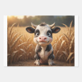 Feuille De Papier Cadeau Ensemble de 3 animaux de ferme pour bébés (Devant 3)