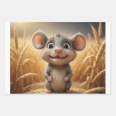 Feuille De Papier Cadeau Ensemble de 3 animaux de ferme pour bébés (Devant 2)