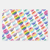Feuille De Papier Cadeau Ensemble de 3 chats de la fierté (Devant 2)