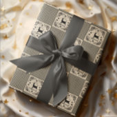 Feuille De Papier Cadeau Ensemble de 3 documents d'enveloppement de Noël de