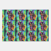 Feuille De Papier Cadeau Ensemble de 3 enveloppes-cadeaux Cool d'Halloween (Devant)