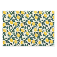Ensemble de 3 motifs de citron jaune vif