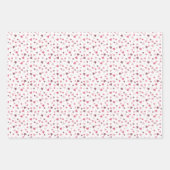 Feuille De Papier Cadeau Ensemble de 3 motifs tulipes roses (Devant)