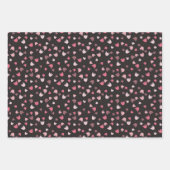 Feuille De Papier Cadeau Ensemble de 3 motifs tulipes roses (Devant 2)