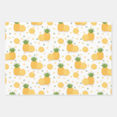 Feuille De Papier Cadeau Ensemble de 3 papiers d'emballage Ananas Grenade P (Devant)