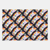 Feuille De Papier Cadeau Ensemble de 3 Rainbow Love (Devant 2)