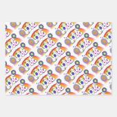 Feuille De Papier Cadeau Ensemble de 3 Rainbow Love (Devant)