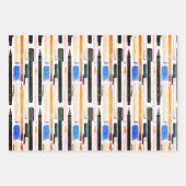 Feuille De Papier Cadeau Ensemble de 3 stylos et crayons (Devant)