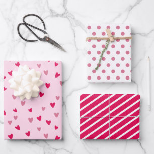 Feuille De Papier Cadeau Ensemble de cadeaux de mariage romantique avec coe