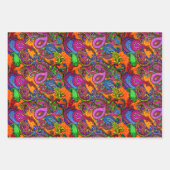 Feuille De Papier Cadeau Ensemble de guitares Amber Melange Paisley (Devant)