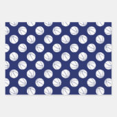 Feuille De Papier Cadeau Ensemble de motif de basketball bleu blanc coordon (Devant 2)