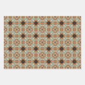 Feuille De Papier Cadeau Ensemble de Motifs d'art Boho américain 7 (Devant 2)