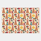 Feuille De Papier Cadeau Ensemble de Motifs Folklorico B (Devant)