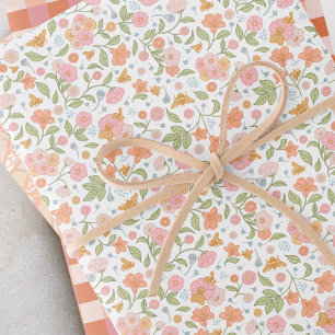Feuille De Papier Cadeau Ensemble de papeterie florale pour jardin de abeil