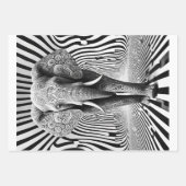 Feuille De Papier Cadeau Ensemble de thèmes éléphants - Découpage - (Devant 2)